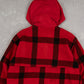 MEN'S VINTAGE 1980S CHECKED FULL ZIP HOODED JACKET - MEDIUM