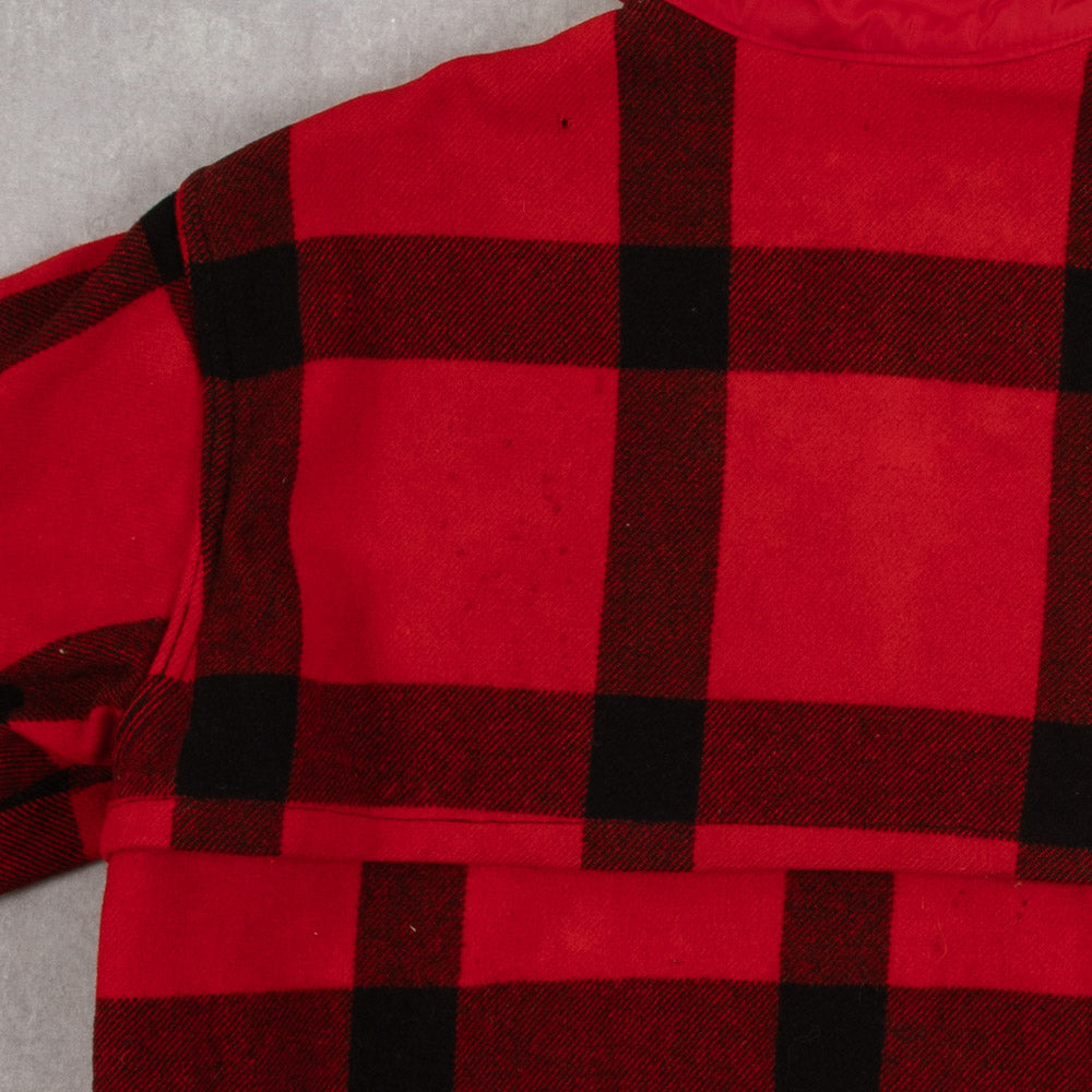 MEN'S VINTAGE 1980S CHECKED FULL ZIP HOODED JACKET - MEDIUM