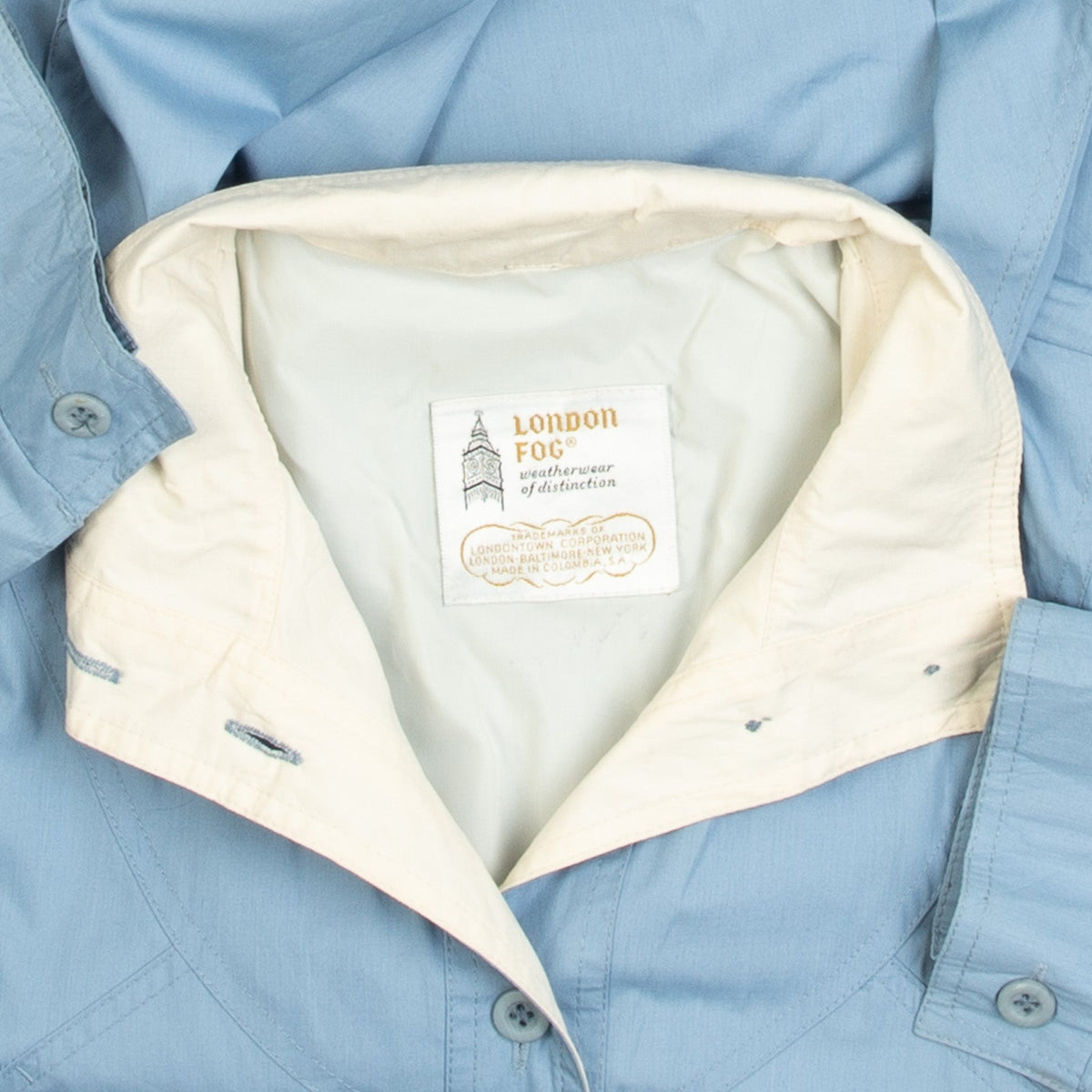 WOMEN'S VINTAGE 1980S HOODED RAIN JACKET - LARGE