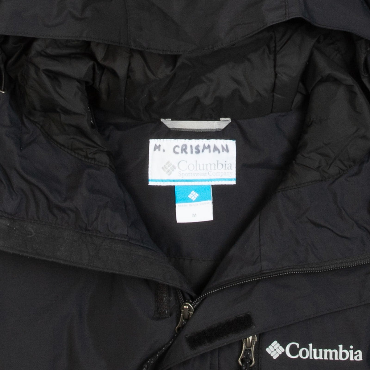 MEN'S VINTAGE 1990S COLUMBIA HOODED FULL ZIP JACKET - MEDIUM