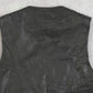 MEN'S VINTAGE 1990S LEATHER VEST JACKET - SMALL