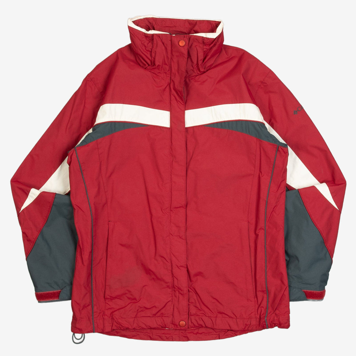WOMEN'S VINTAGE 1990S COLUMBIA HOODED FULL ZIP JACKET - SMALL