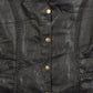 MEN'S VINTAGE 1990S LEATHER VEST JACKET - SMALL
