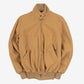 WOMEN'S VINTAGE 1980S KNITTED COLLARED FULL ZIP JACKET - SMALL