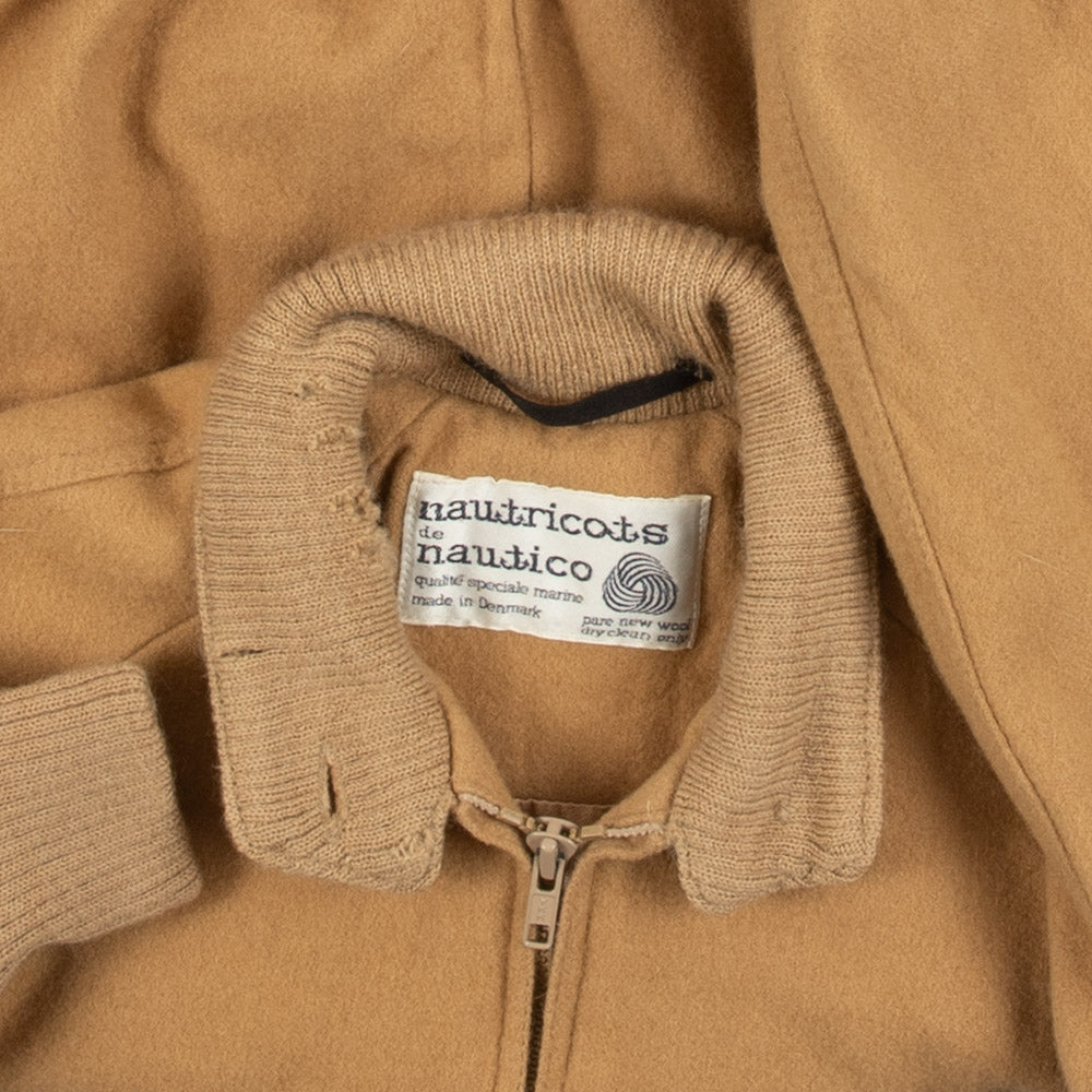 WOMEN'S VINTAGE 1980S KNITTED COLLARED FULL ZIP JACKET - SMALL