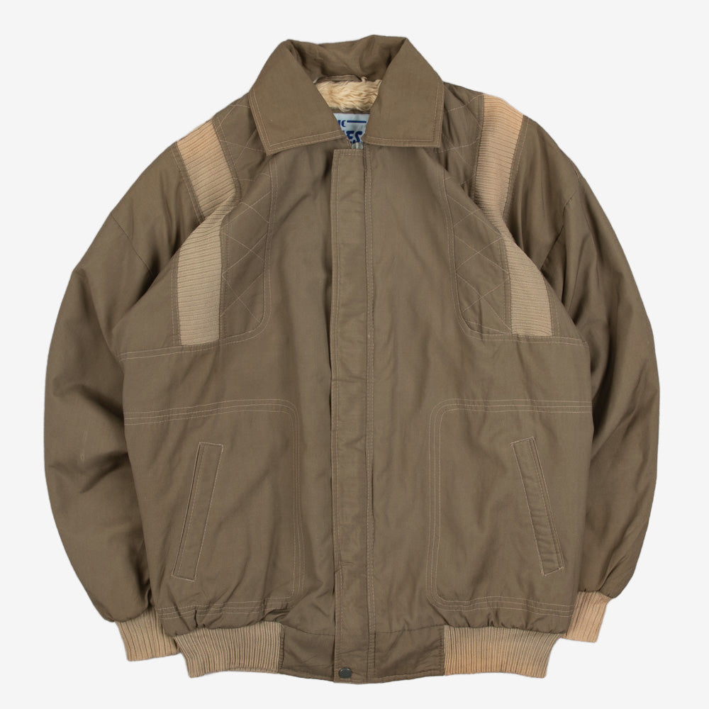MEN'S VINTAGE 1990S SHERPA LINED BOMBER JACKET - SMALL