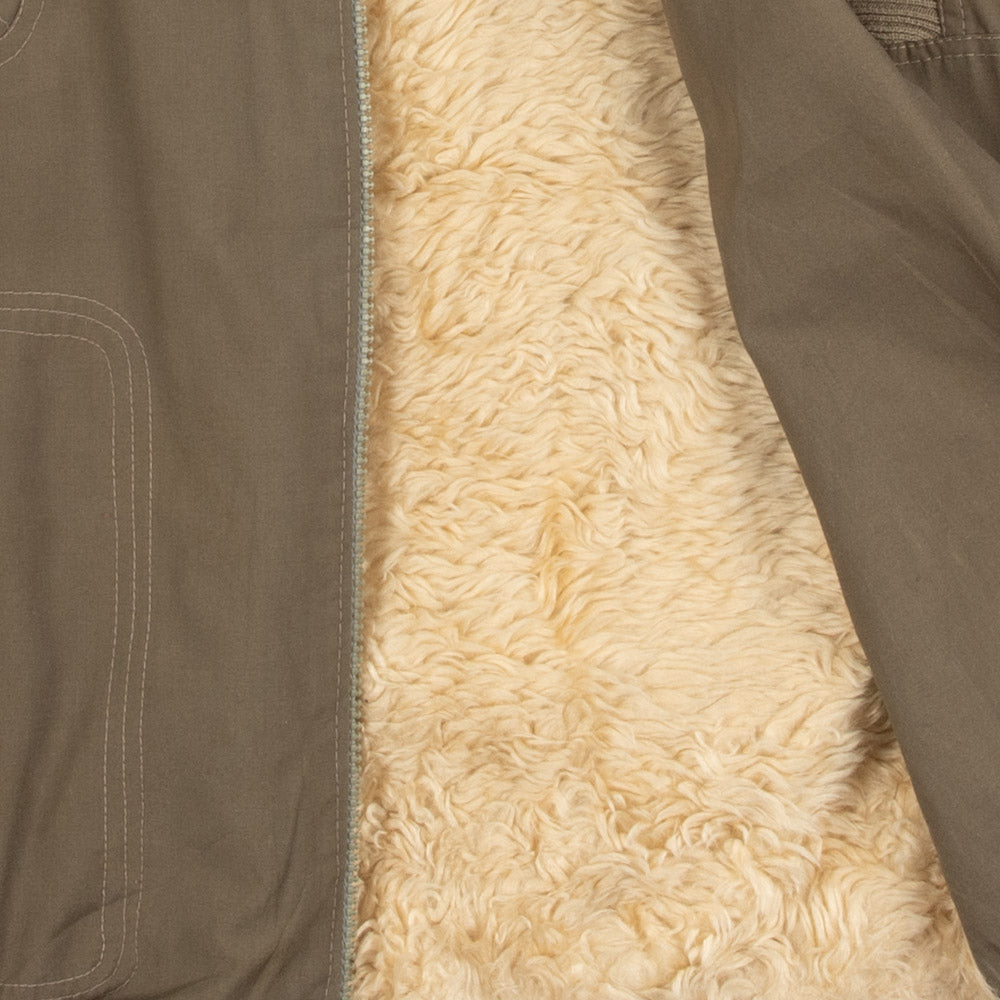 MEN'S VINTAGE 1990S SHERPA LINED BOMBER JACKET - SMALL
