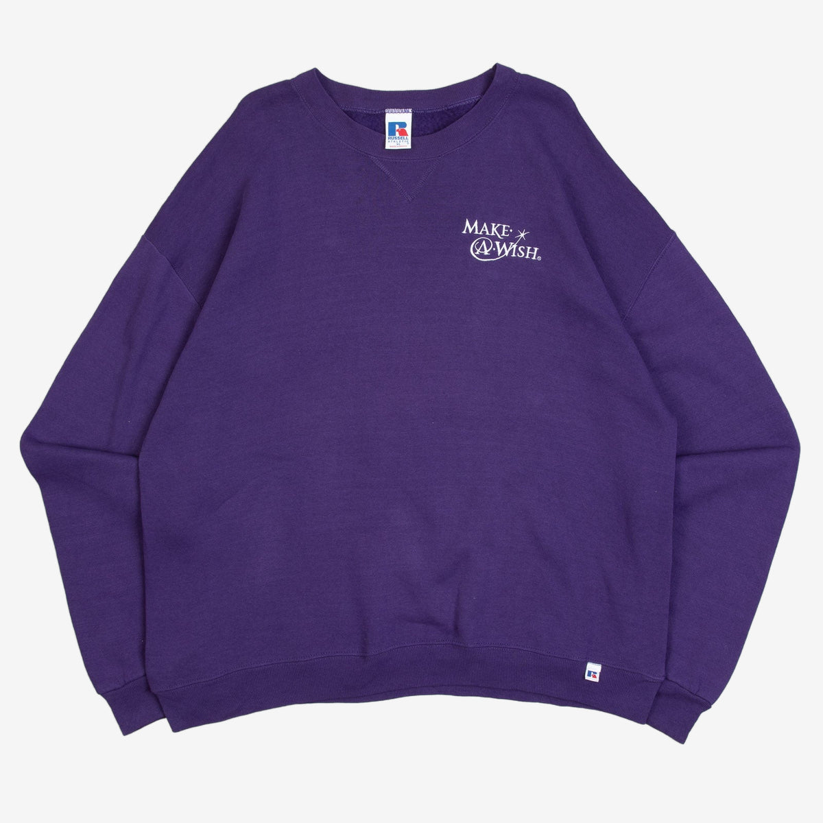 MEN'S VINTAGE 1990S RUSSELL ATHLETIC MAKE A WISH SWEATSHIRT - X-LARGE