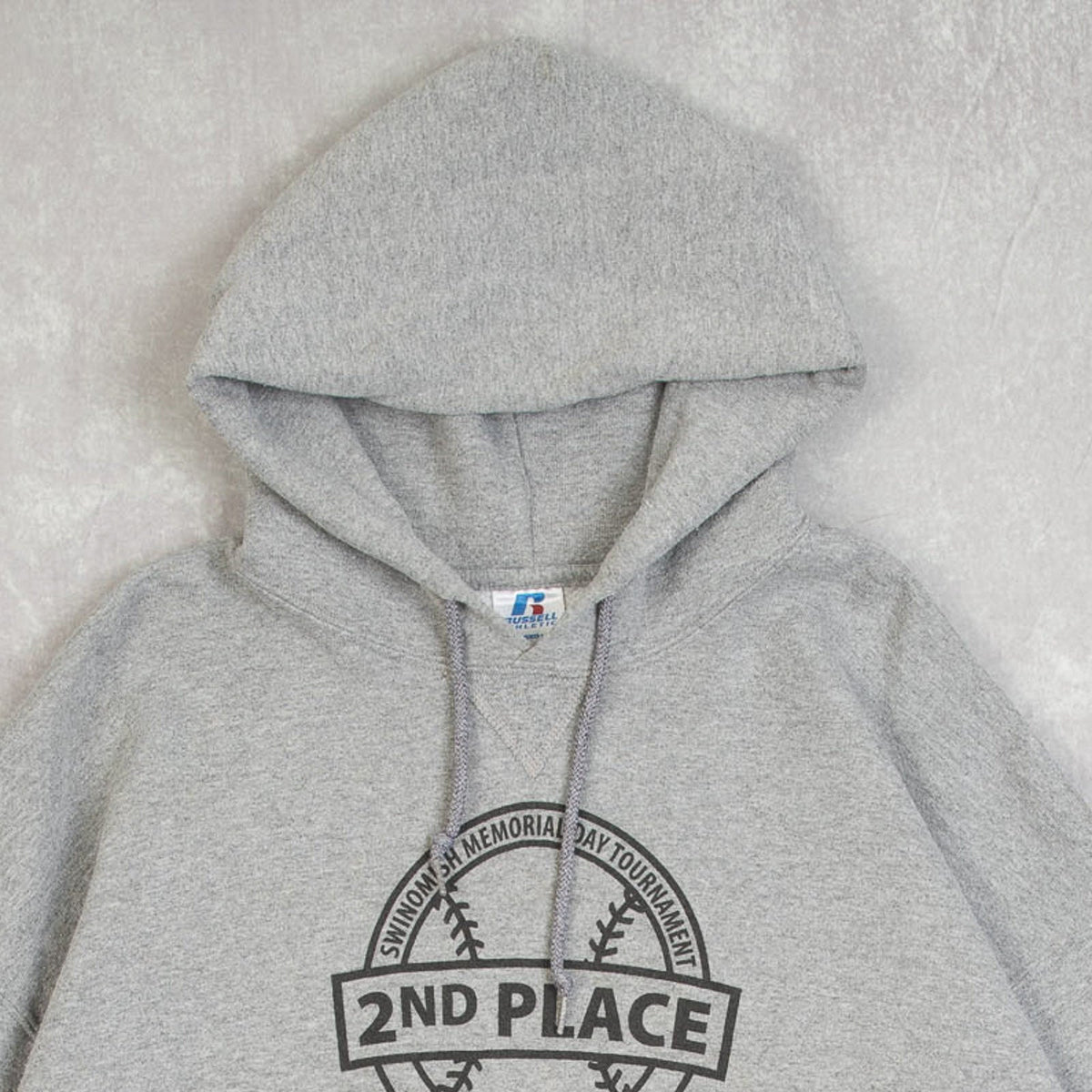 MEN'S VINTAGE RUSSELL ATHLETIC MEMORIAL DAY HOODED SWEATSHIRT - XX-LARGE