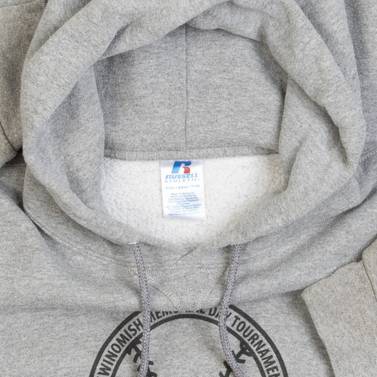 MEN'S VINTAGE RUSSELL ATHLETIC MEMORIAL DAY HOODED SWEATSHIRT - XX-LARGE
