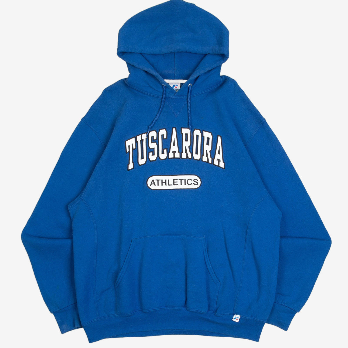 MEN'S VINTAGE RUSSELL ATHLETIC TUSCARORA ATHLETICS HOODED SWEATSHIRT - X-LARGE