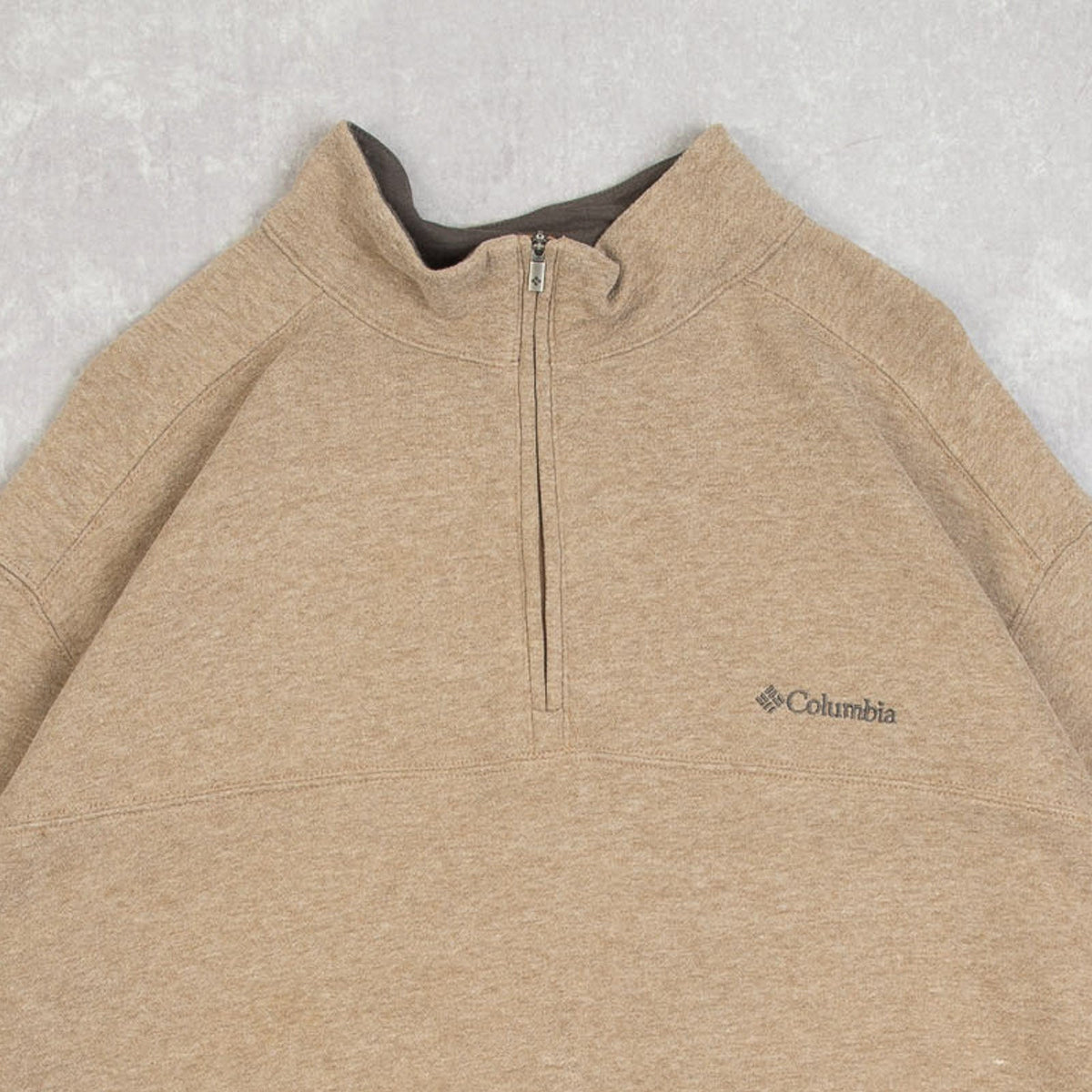 MEN'S VINTAGE COLUMBIA QUARTER ZIP SWEATSHIRT - X-LARGE