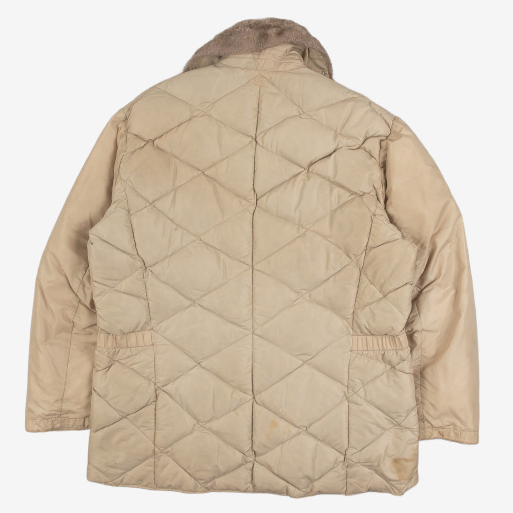 MEN'S VINTAGE 1980S SHERPA COLLARED FULL ZIP BOMBER JACKET - MEDIUM