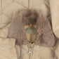 MEN'S VINTAGE 1980S SHERPA COLLARED FULL ZIP BOMBER JACKET - MEDIUM