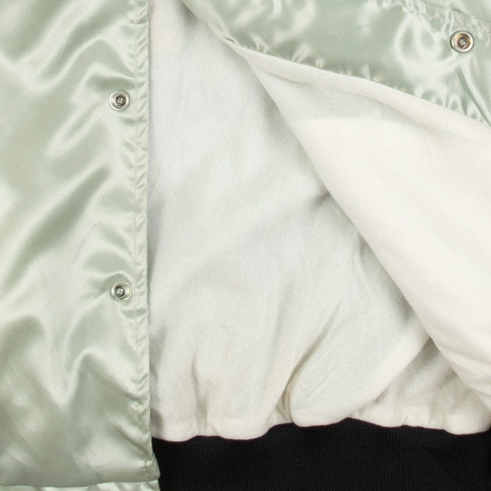 MEN'S VINTAGE 1990S SEAMLESS GUTTERING SATIN BOMBER JACKET - LARGE
