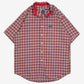 MEN'S VINTAGE 1990S RALPH LAUREN CHECKED SHORT SLEEVE SHIRT - LARGE