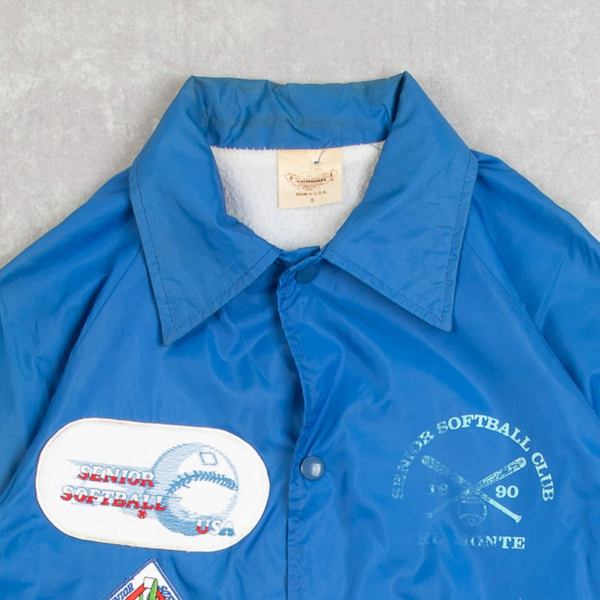 MEN'S VINTAGE 1990 SENIOR SOFTBALL CLUB COACH JACKET - SMALL