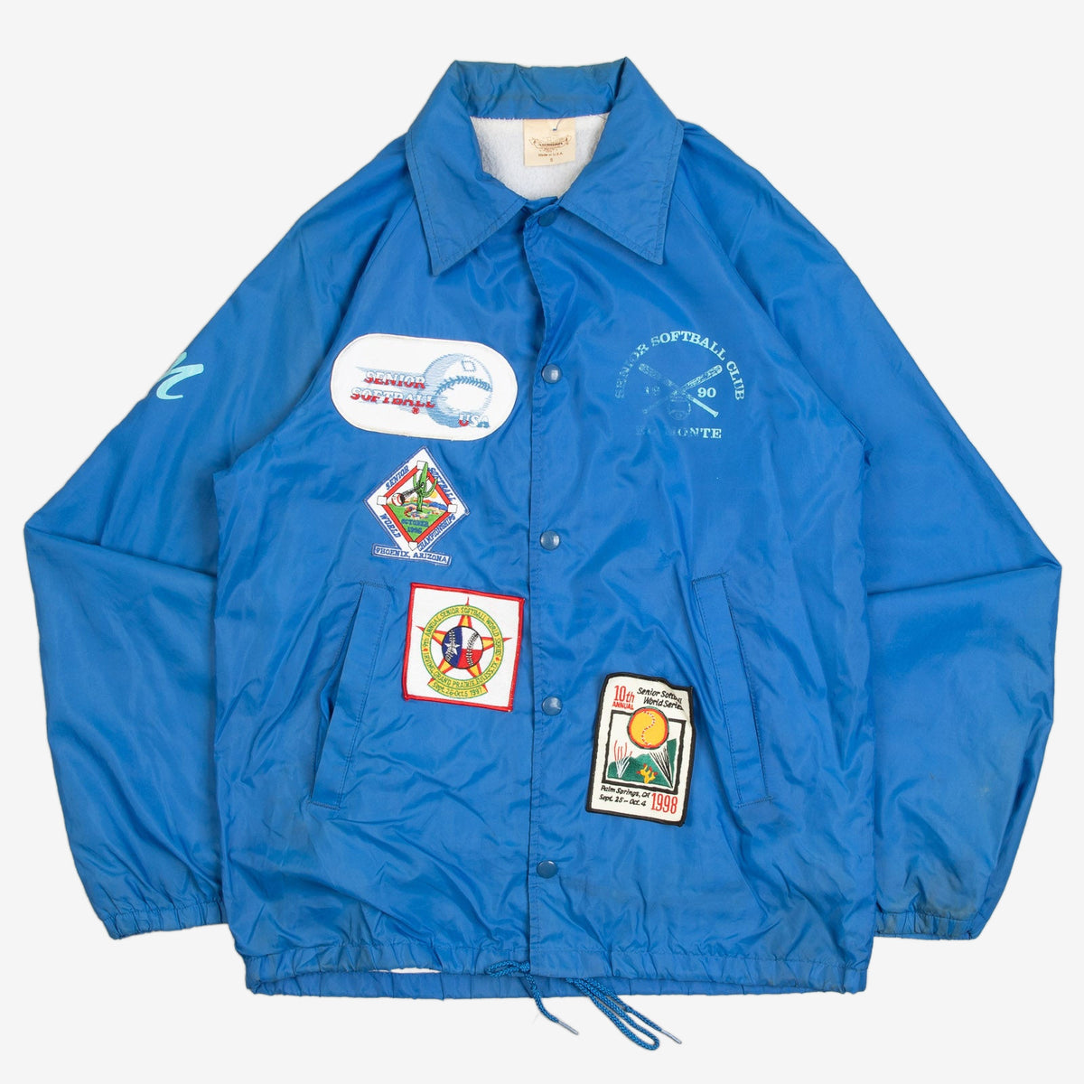 MEN'S VINTAGE 1990 SENIOR SOFTBALL CLUB COACH JACKET - SMALL