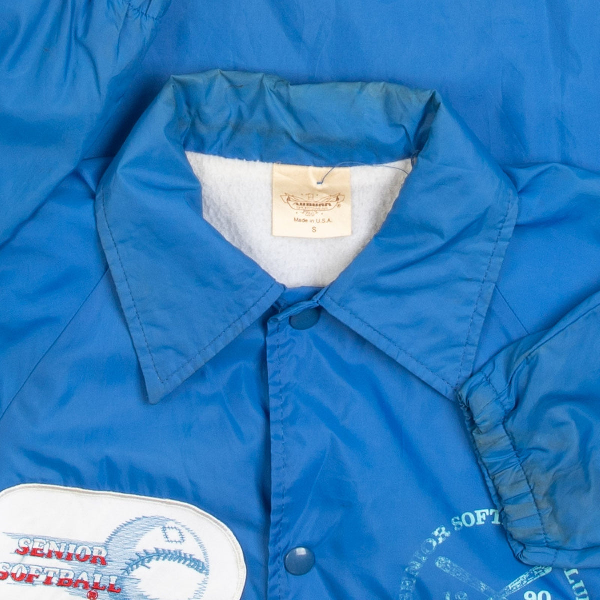 MEN'S VINTAGE 1990 SENIOR SOFTBALL CLUB COACH JACKET - SMALL