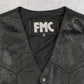MEN'S VINTAGE 1990S LEATHER VEST JACKET - SMALL
