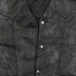 MEN'S VINTAGE 1990S LEATHER VEST JACKET - SMALL