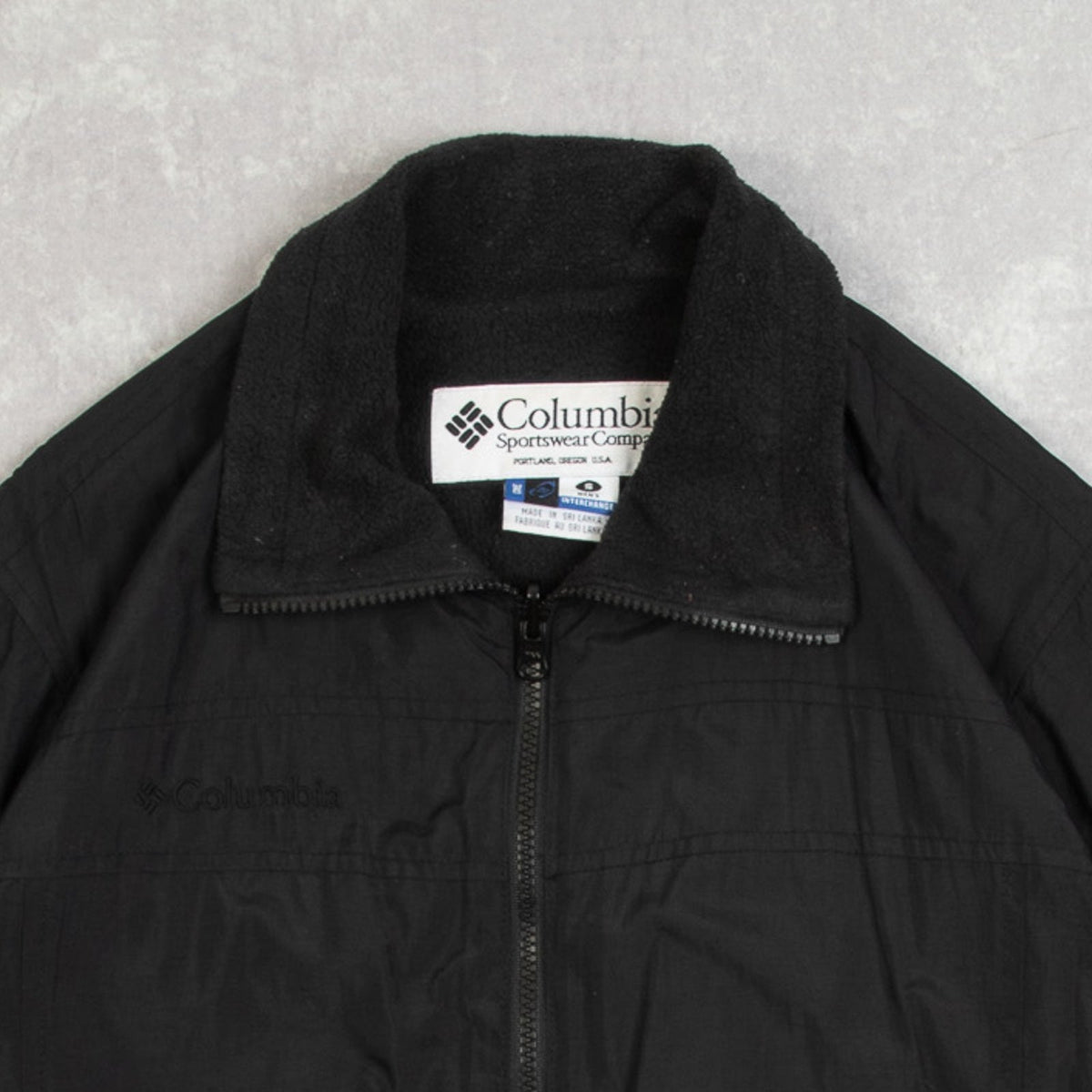 MEN'S VINTAGE 1990S COLUMBIA FLEECE LINED FULL ZIP JACKET - SMALL