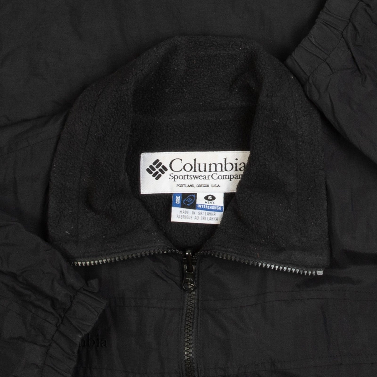 MEN'S VINTAGE 1990S COLUMBIA FLEECE LINED FULL ZIP JACKET - SMALL
