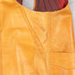 MEN'S VINTAGE 1980S LEATHER VEST JACKET - SMALL