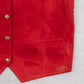 WOMEN'S VINTAGE 1990S SUEDE LEATHER VEST JACKET - LARGE
