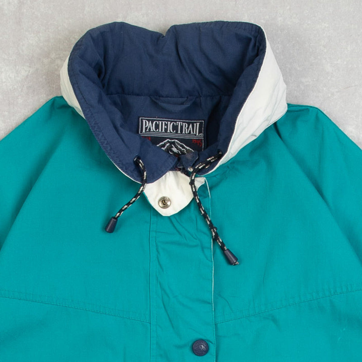 MEN'S VINTAGE 1990S HOODED FULL ZIP PARKA JACKET - X-LARGE