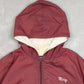 MEN'S VINTAGE 1980S HOODED STROUDSBURG HOCKEY QUARTER ZIP JACKET - LARGE