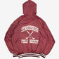 MEN'S VINTAGE 1980S HOODED STROUDSBURG HOCKEY QUARTER ZIP JACKET - LARGE