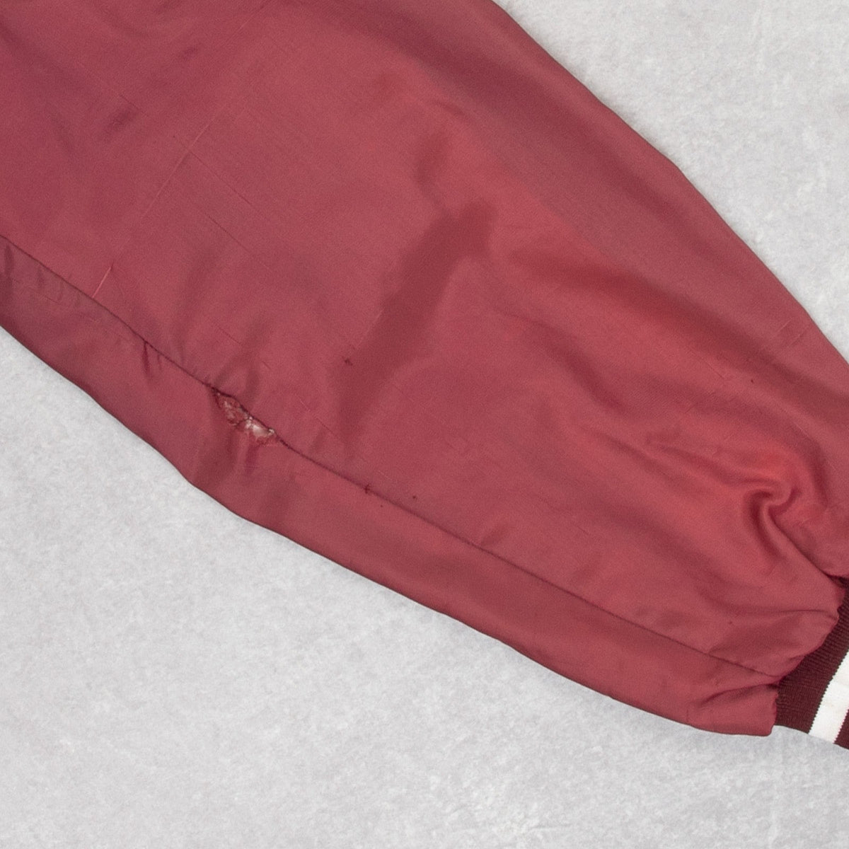 MEN'S VINTAGE 1980S HOODED STROUDSBURG HOCKEY QUARTER ZIP JACKET - LARGE