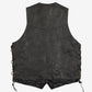 MEN'S VINTAGE 1990S LEATHER VEST JACKET - SMALL