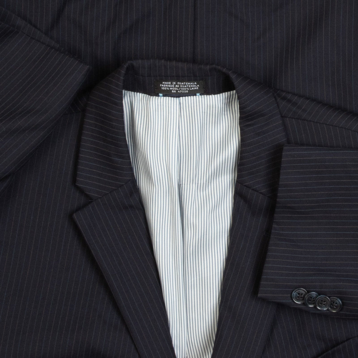 MEN'S VINTAGE 1990S TOMMY HILFIGER PINSTRIPE BLAZER SUIT JACKET - MEDIUM