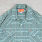 MEN'S VINTAGE 1990S CHECKED WESTERN SHORT SLEEVE SHIRT - X-LARGE