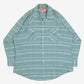 MEN'S VINTAGE 1990S CHECKED WESTERN SHORT SLEEVE SHIRT - X-LARGE