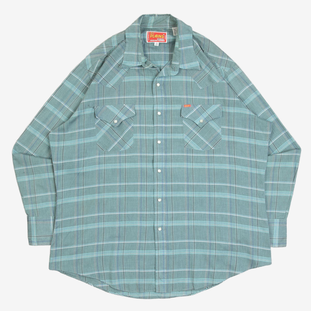 MEN'S VINTAGE 1990S CHECKED WESTERN SHORT SLEEVE SHIRT - X-LARGE