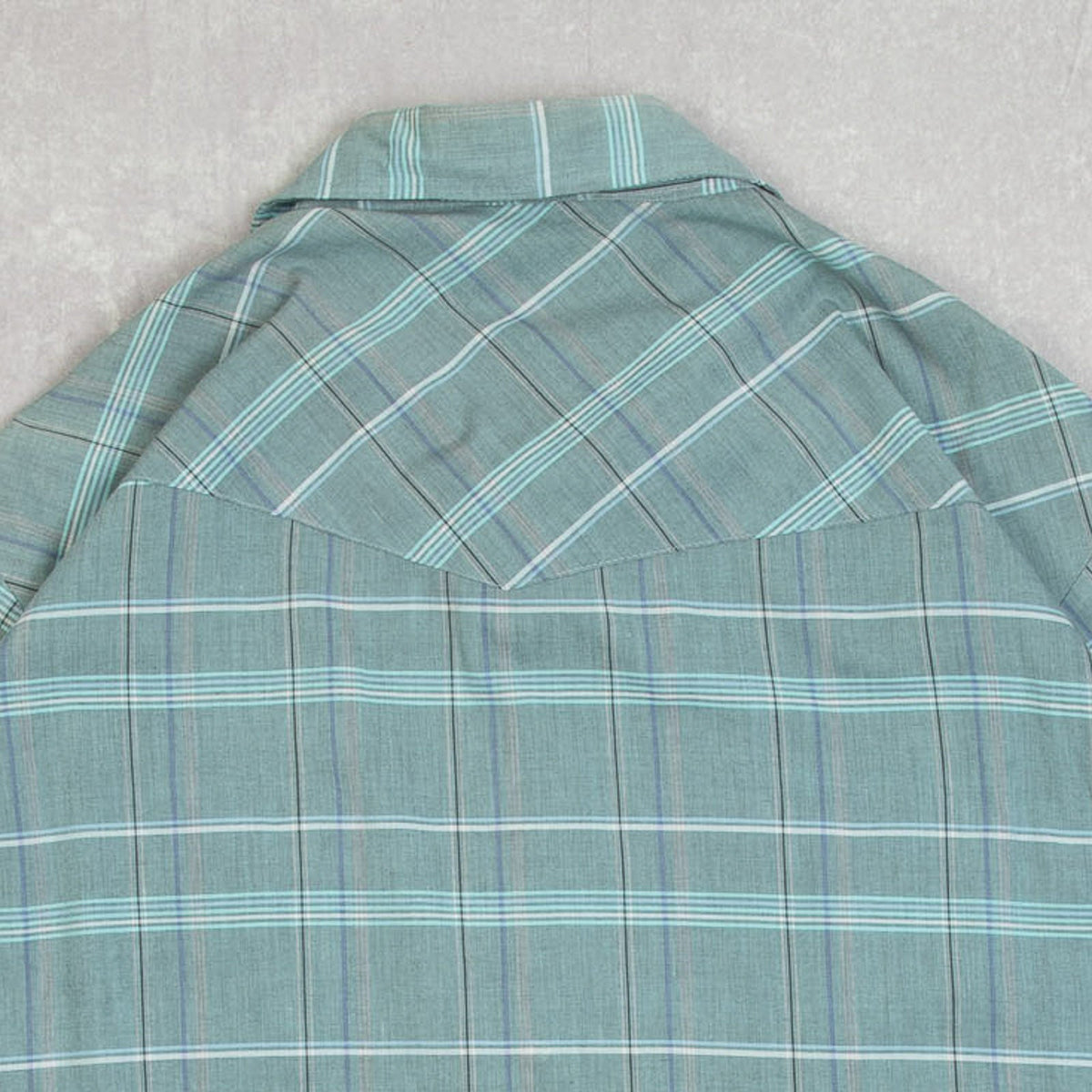 MEN'S VINTAGE 1990S CHECKED WESTERN SHORT SLEEVE SHIRT - X-LARGE