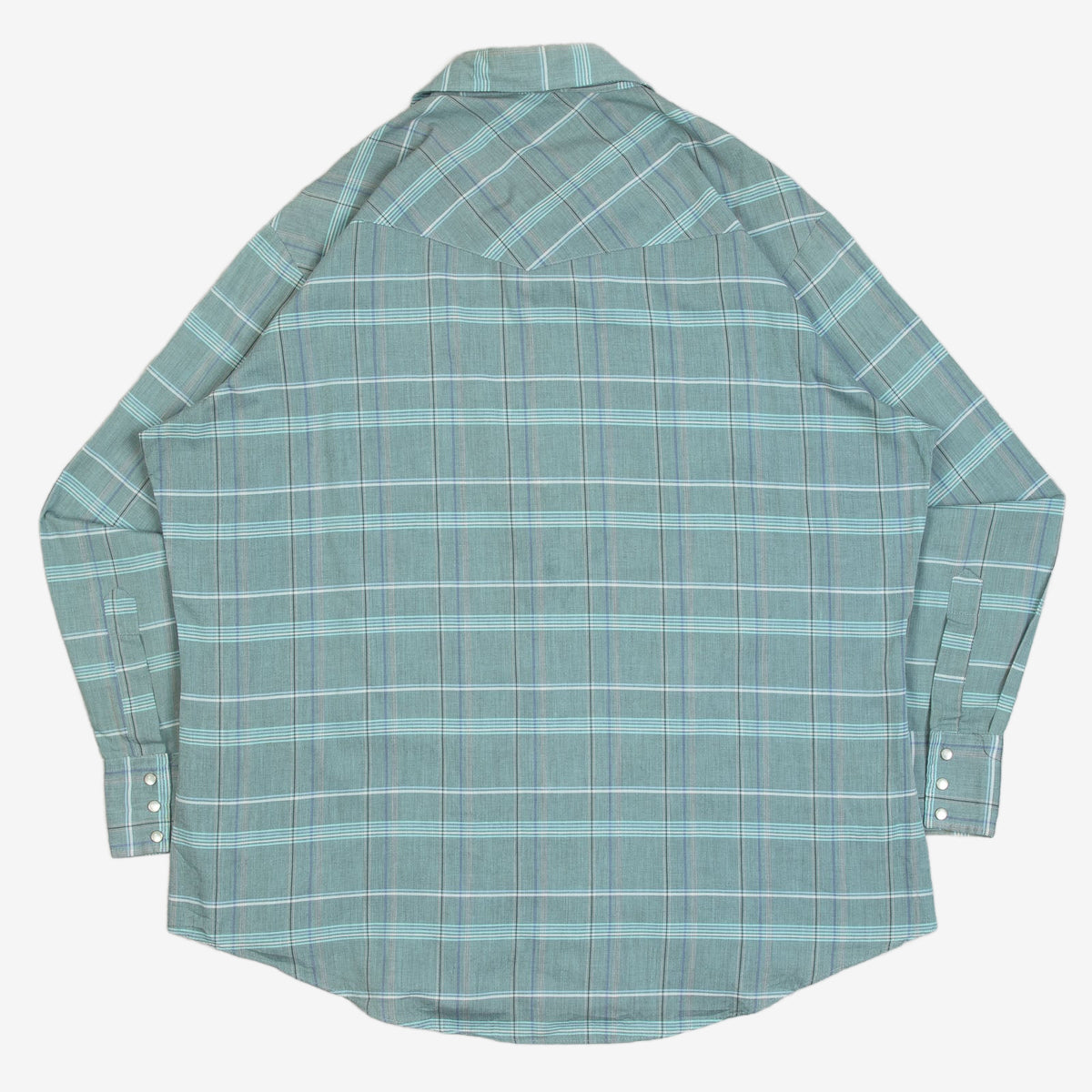 MEN'S VINTAGE 1990S CHECKED WESTERN SHORT SLEEVE SHIRT - X-LARGE