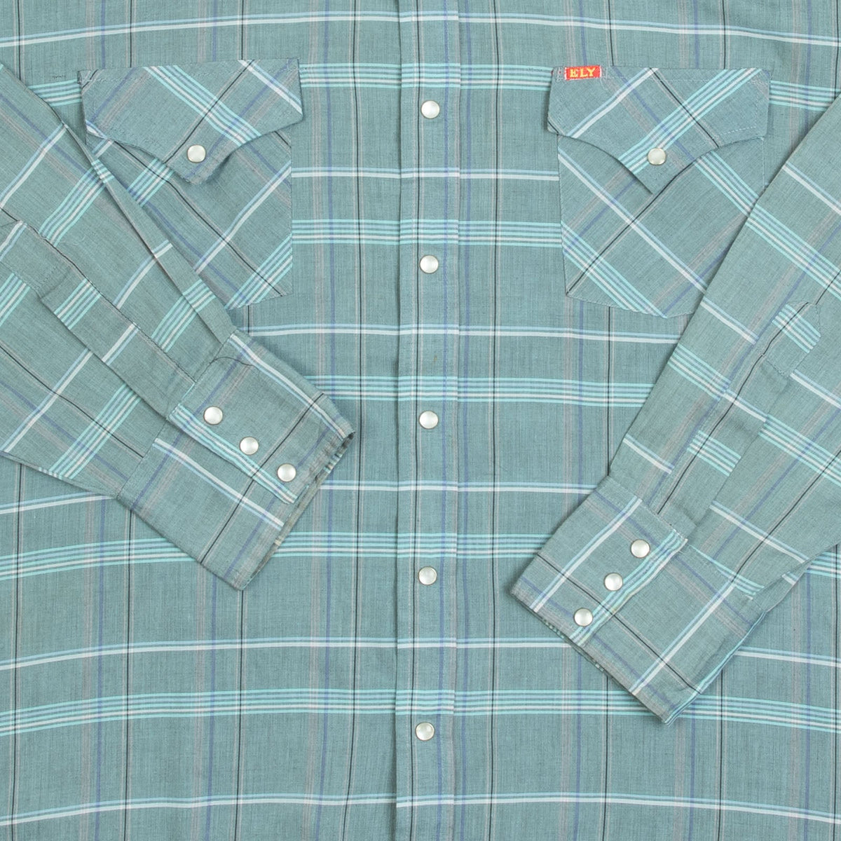 MEN'S VINTAGE 1990S CHECKED WESTERN SHORT SLEEVE SHIRT - X-LARGE