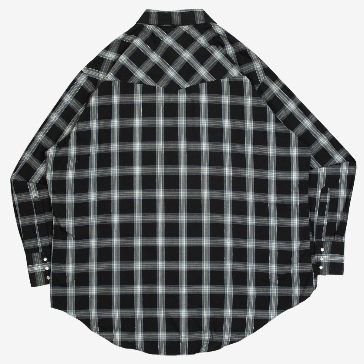 MEN'S VINTAGE 1990S CHECKED WESTERN SHIRT - XX-LARGE