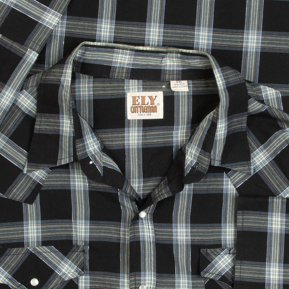MEN'S VINTAGE 1990S CHECKED WESTERN SHIRT - XX-LARGE