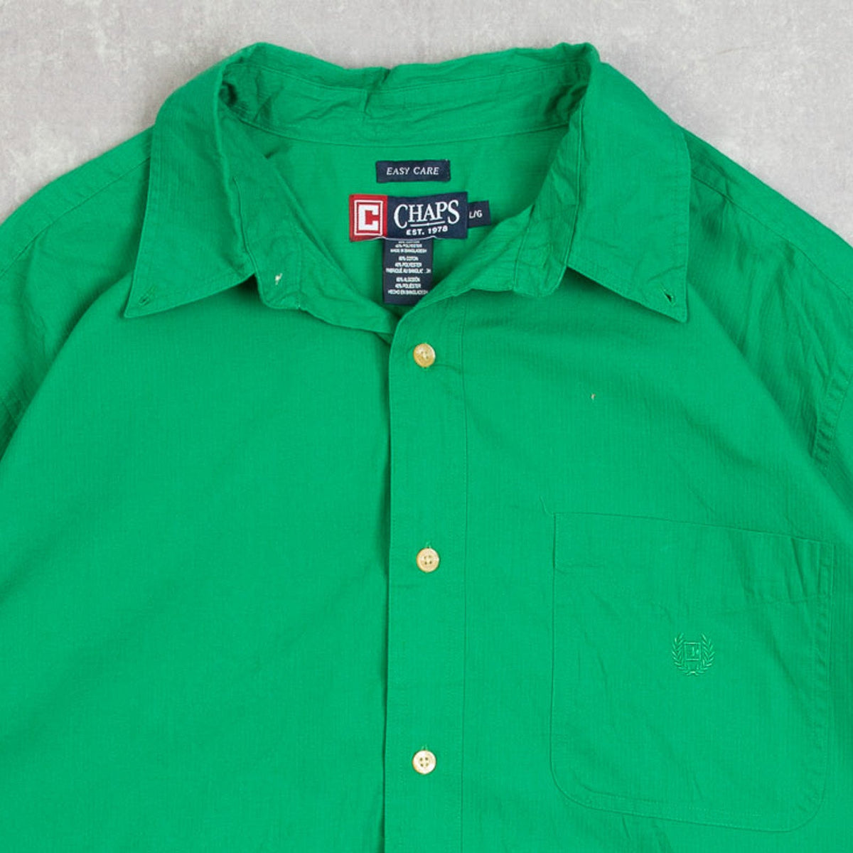MEN'S VINTAGE 1990S CHAPS LONG SLEEVE SHIRT - LARGE