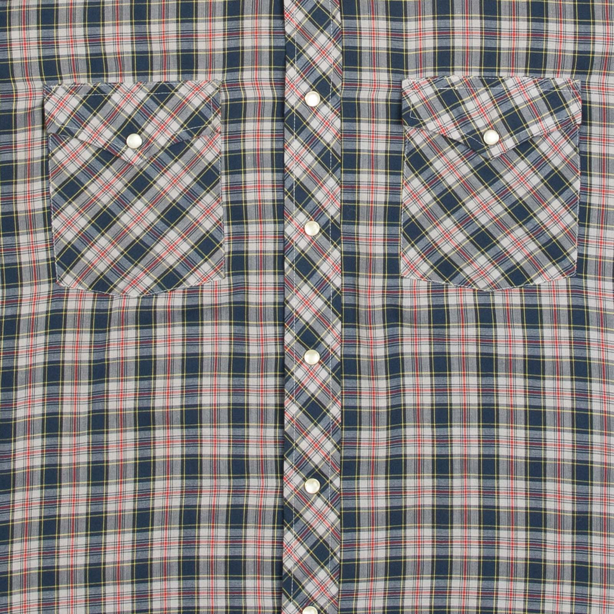 MEN'S VINTAGE 1990S LEE CHECKED WESTERN SHIRT - LARGE