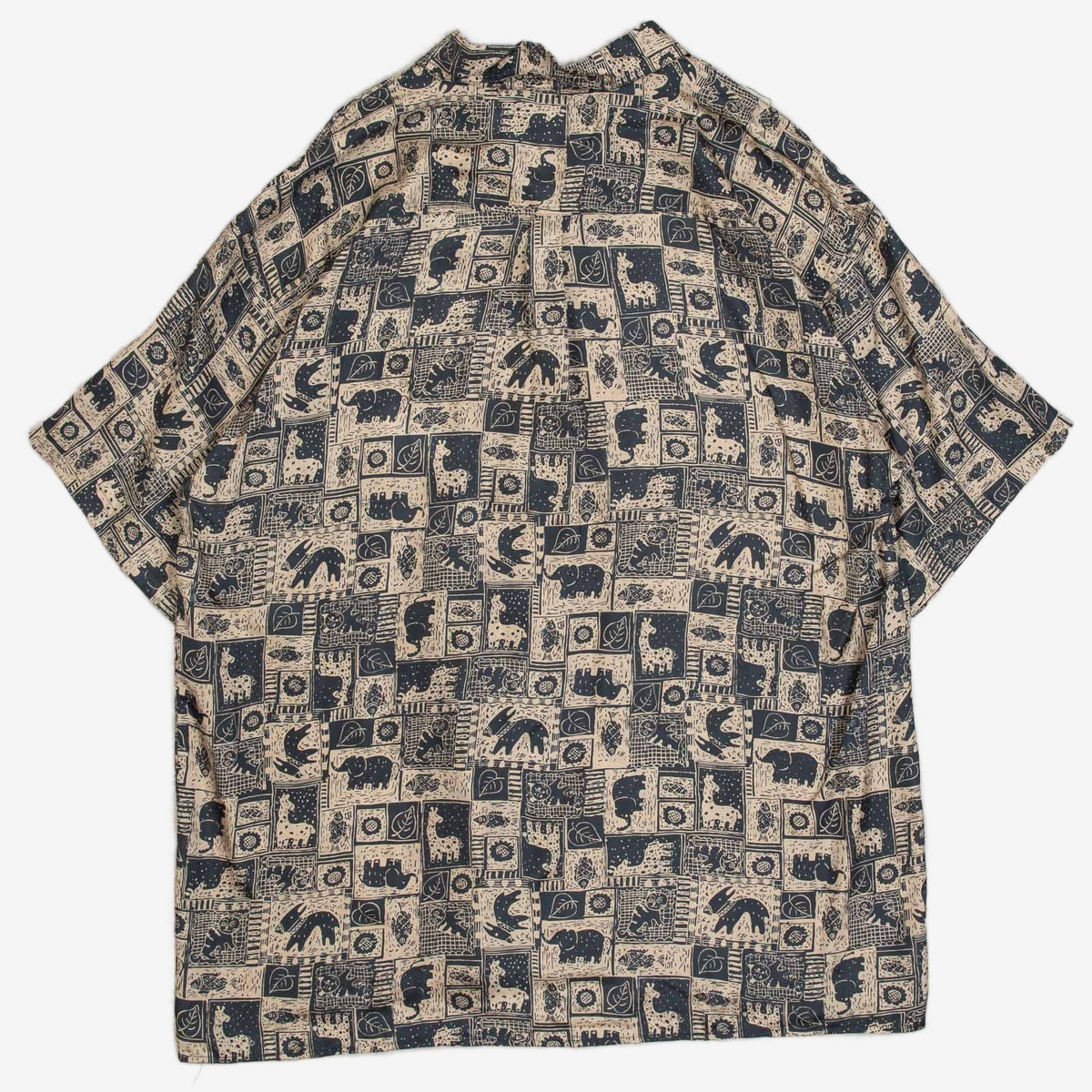 MEN'S VINTAGE 1990S HAWAIIAN SHORT SLEEVE PATTERNED SHIRT - XX-LARGE