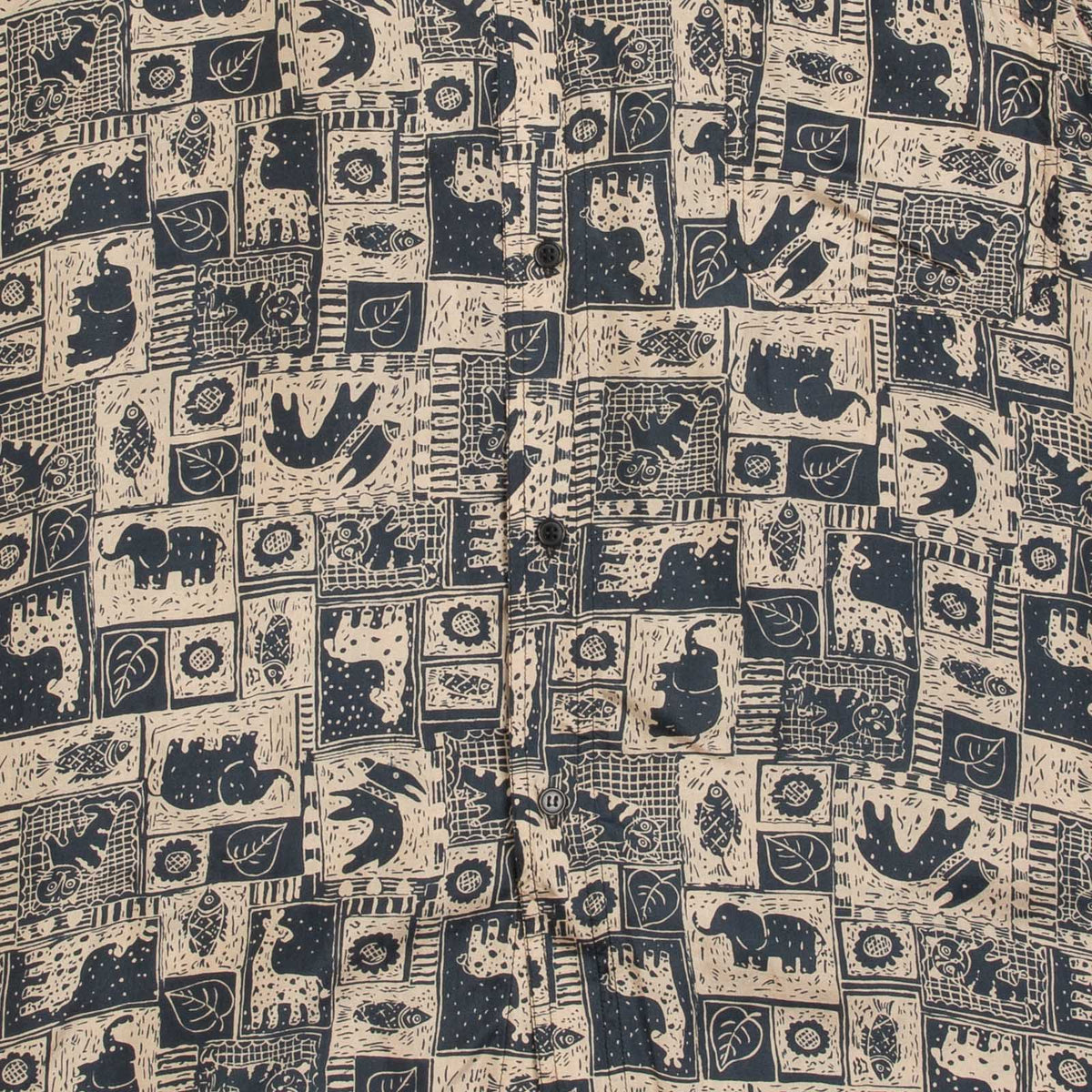 MEN'S VINTAGE 1990S HAWAIIAN SHORT SLEEVE PATTERNED SHIRT - XX-LARGE
