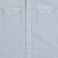 MEN'S VINTAGE 1980S CHECKED WESTERN SHORT SLEEVE SHIRT - X-LARGE