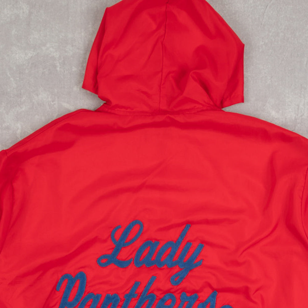 WOMEN'S VINTAGE 1990S LADY PANTHERS SOFTBALL HOODED QUARTER ZIP JACKET - X-LARGE