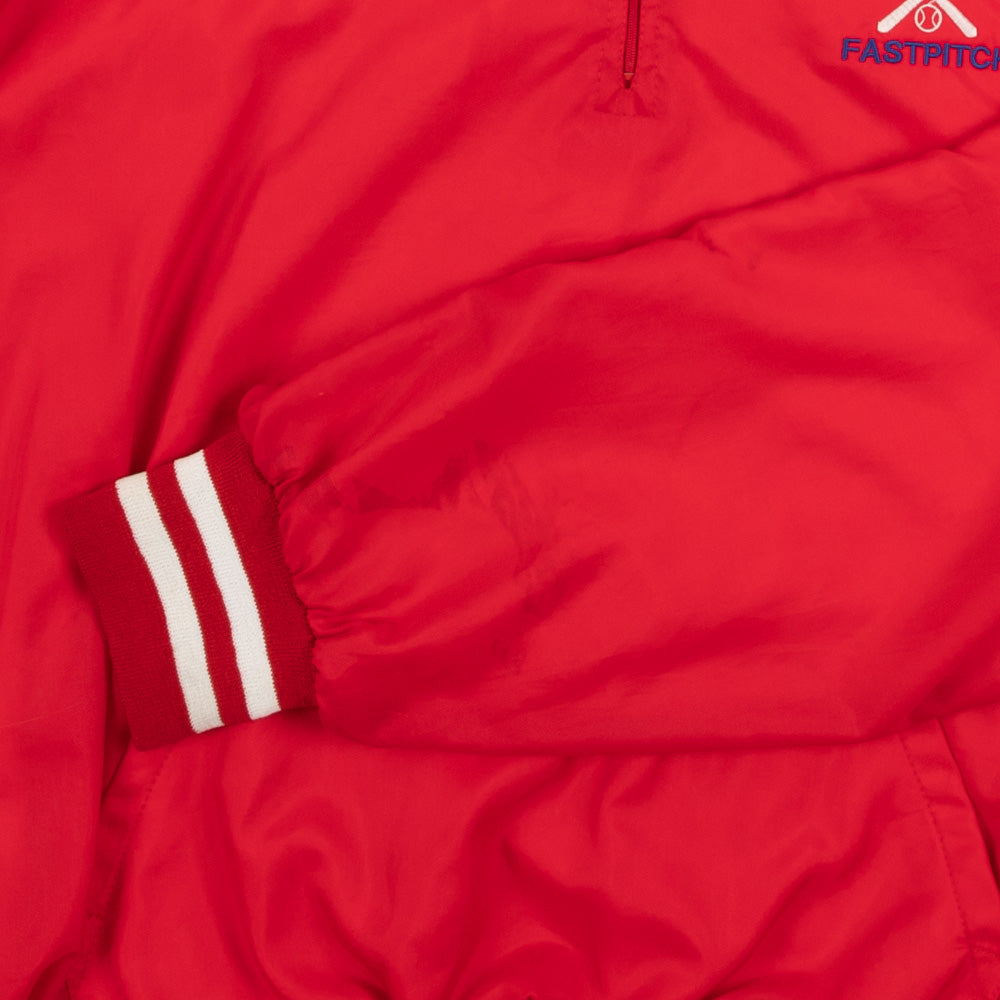 WOMEN'S VINTAGE 1990S LADY PANTHERS SOFTBALL HOODED QUARTER ZIP JACKET - X-LARGE